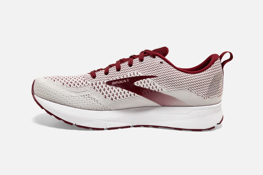 Brooks Revel 4 Road Running Shoes - Womens - White/Burgundy - ZP3957802